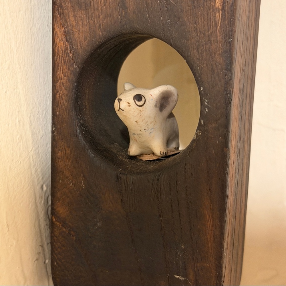 unique wall decor cute mouse japan wood